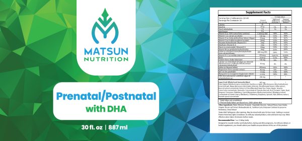 Private Label Liquid Prenatal Postnatal Multivitamins w-DHA - Image 2
