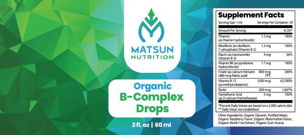 Matsun Nutrition Organic USDA B-Complex Liquid Drops - Image 2