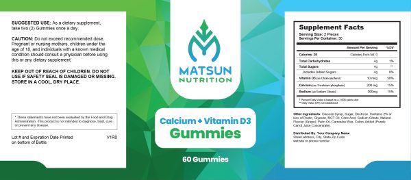 Private Label Calcium Gummies with Vitamin D3 - Image 2