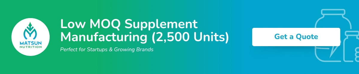 Low MOQ supplement manufacturing units